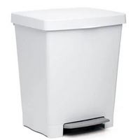 Cubo papelera 6 Lts. tapa pedal blanco