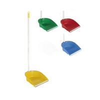 Recogedor Plastico Verde con Palo Alto Neo, con Goma y Palo con Rosca | Limpieza | Escoba | Barrer |