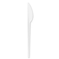 Cuchillo plastico blanco 165 mm. 30x100 Unds.