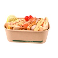 Envase Rectangular Kraft + PP 750 mls. 300 Uds.