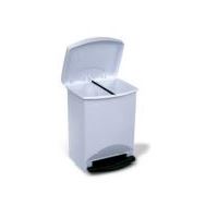 Cubo Basura Polipropileno Bl. c/Tapa 25 Lts.