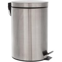 Papelera con Pedal Cromada, ECO VANEX PC-12 Lts. | Cubo Basura | Limpieza | Higiene |